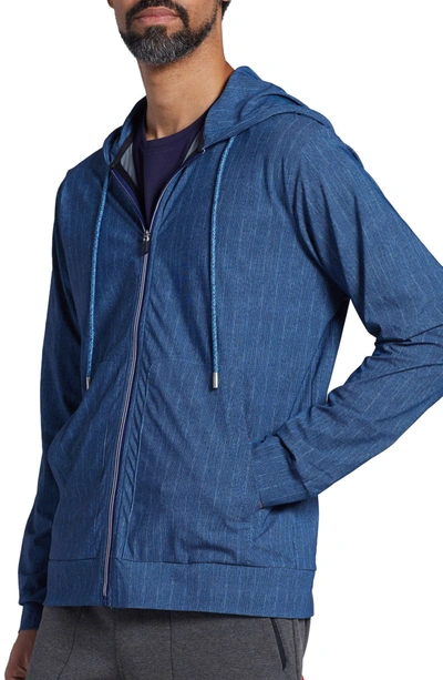 Pinoporte Front Zip Hoodie In Blue