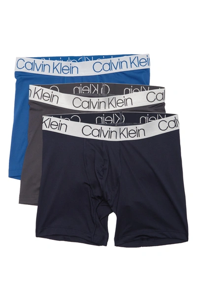 Calvin Klein 3-pack Performance Boxer Briefs In Cbl/shl/geb