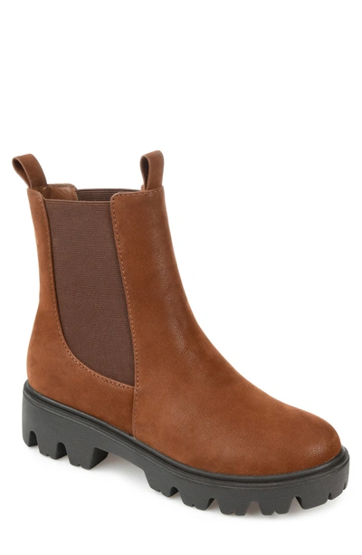 JOURNEE COLLECTION JOURNEE COLLECTION IVETTE VEGAN LEATHER CHELSEA COMBAT BOOT