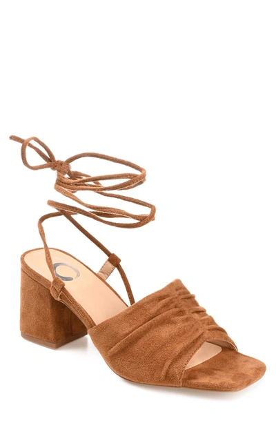 JOURNEE COLLECTION JOURNEE COLLECTION FELISITY VEGAN LACE-UP TIE PUMP