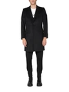 Dolce & Gabbana Single-breasted Velours Coat In Grigio
