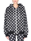 Dolce & Gabbana Polka Dot-print Oversized Track Jacket In Nero