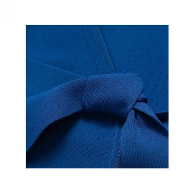 Diane Von Furstenberg 【dvf】罂粟红通勤纯色针织上衣 In Blue