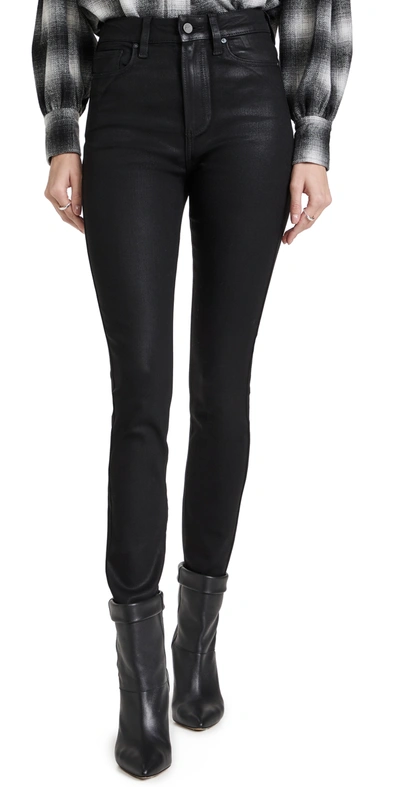 Paige Cheeky Black Fog Luxe Coating Jeans