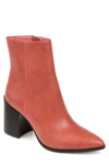 Journee Collection Kathie Vegan Leather Bootie In Clay