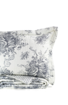 Melange Toile Reversible Cotton Quilt 3-piece Set In Grey