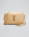 Saint Laurent Lou Medium Quilted Leather Shoulder Bag In Ivory