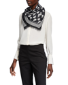 Alexander Mcqueen Skull Print Modal Scarf In Black/ivory