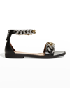 Stella Mccartney 810006w1cu0 Womens Belted Leather Ankle Strap In Black