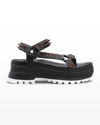 Stella Mccartney 70mm Stud-embellished Platform Sandals In Black