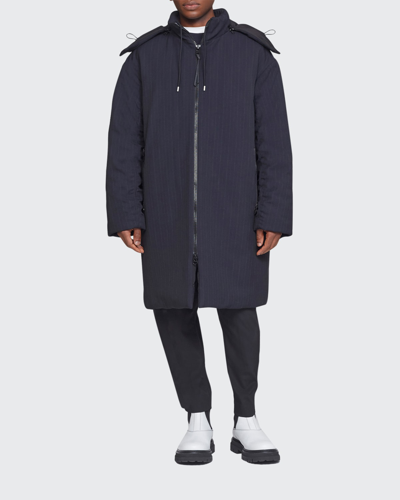 3.1 Phillip Lim Men's Puffer Parka W/ Detachable Hood In Midnight-grey