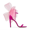Jimmy Choo Aveline 100 Bow-detailed Satin Sandals In Fuchsia/fuchsia