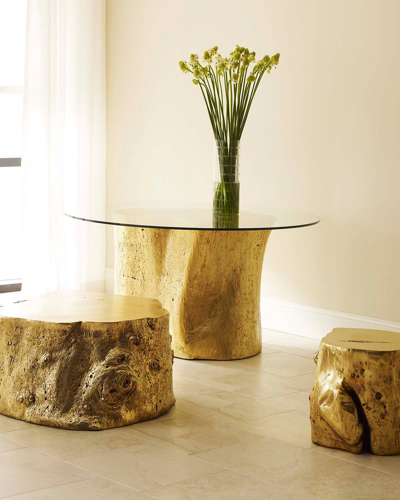 The Phillips Collection Log Side Table In Gold Leaf