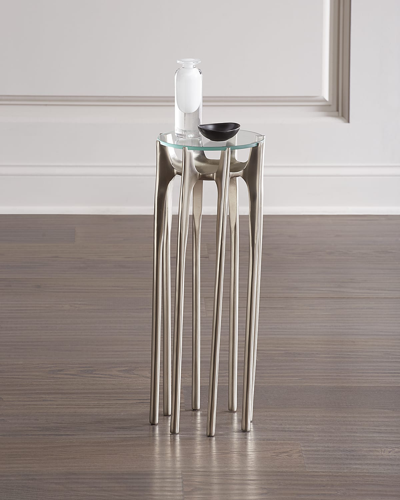 Global Views Aquilo Accent Table In Nickel
