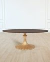 Emporium Home For William D Scott 78" Walnut Top Dining Table In Gold