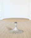 Emporium Home For William D Scott 60" Cerused Oak Top Dining Table In Silver