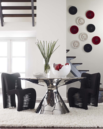 The Phillips Collection Crazy Cut Dining Table In Silver