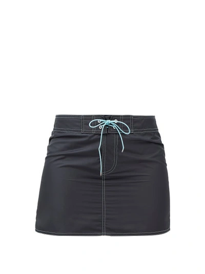 Ludovic De Saint Sernin Drawstring-waist Shell Mini Skirt In Black