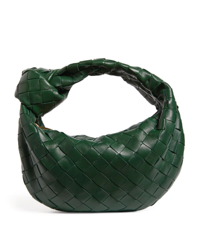 Bottega Veneta Womens Raintree-gold The Mini Jodie Intrecciato Leather Hobo Bag In Green
