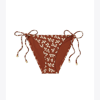 Tory Burch Bikini Briefs With Floral Print In Rust Little Leaves
