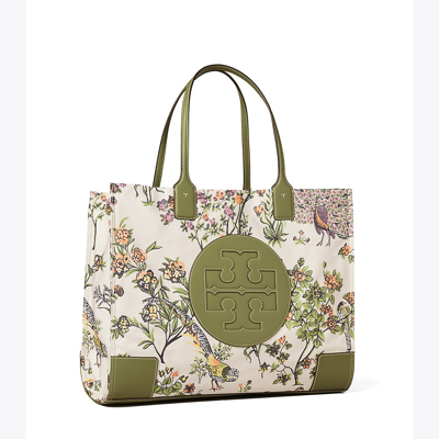 Tory Burch Ella Printed Tote In Winter Sage