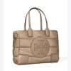 Tory Burch Ella Mini Puffer Tote In Gray Heron