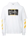 OFF-WHITE CARAVAGGIO PAINTING DOUBLE SLEEVE HOODIE WHITE