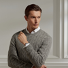 Ralph Lauren Cable-knit Cashmere Sweater In Classic Light Grey Heathe