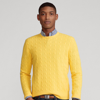 Ralph Lauren Cable-knit Cashmere Sweater In Fall Yellow