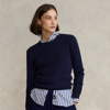 Polo Ralph Lauren Cable-knit Silk Sweater In Hunter Navy