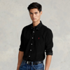 Polo Ralph Lauren Black Shirt With Pony Embroidery In Black