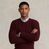 Ralph Lauren Cable-knit Wool-cashmere Sweater In Aged Wine Heather