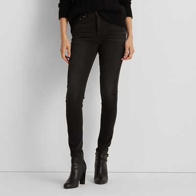 Lauren Ralph Lauren High-rise Skinny Ankle Jean In Empire Black Wash