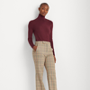 Ralph Lauren Silk-blend Turtleneck In Pinot Noir