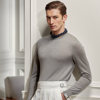 Ralph Lauren Cashmere Crewneck Sweater In Classic Light Grey Heathe