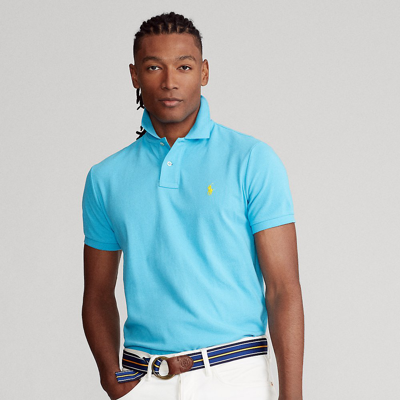 Polo Ralph Lauren The Iconic Mesh Polo Shirt In Lindsay Blue
