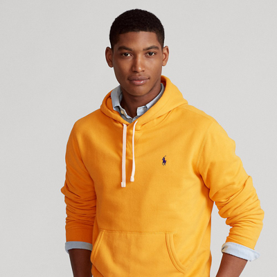 Ralph Lauren The Rl Fleece Hoodie In Gold Bugle