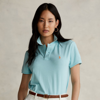 Ralph Lauren Classic Fit Mesh Polo Shirt In Turquiose Cloud