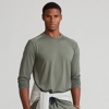 Ralph Lauren Classic Fit Stretch Mesh T-shirt In Fossil Green