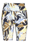 Sweaty Betty Power High Waist Pocket Bike Shorts In Green Paper Leaf Print