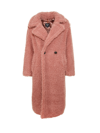 Ugg Faux-shearling Double-breasted Coat In Firewood