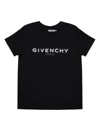 GIVENCHY BLACK COTTON T-SHIRT,H25281K 09B