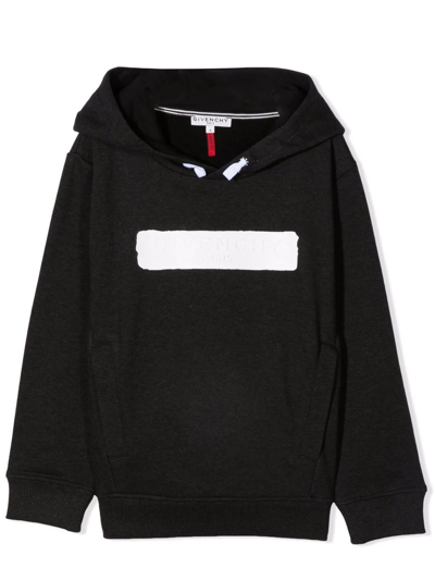 Givenchy Kids' Black Cotton Blend Hoodie In (cina Nera)