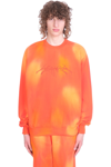 DAILY PAPER SWEATSHIRT IN ORANGE COTTON,2121024