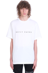 DAILY PAPER T-SHIRT IN WHITE COTTON,2021183