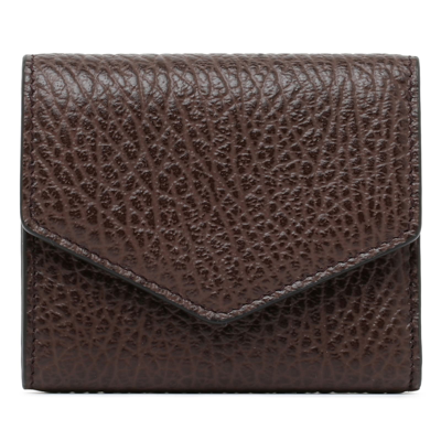 Maison Margiela Brown Leather Envelope Wallet In Testa Di Moro