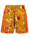 Just Don Hawaiian Graphic Print Shorts In Orange