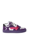 Off-white Men's Floating Arrow 3.0 Suede Low-top Sneakers In Purple