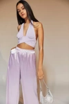 Urban Outfitters Uo Wrap Halter Top In Lavender