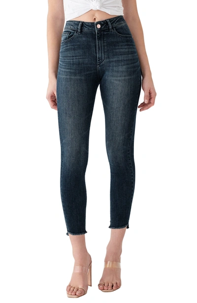 Dl 1961 X Marianna Hewitt Instasculpt Farrow High Waist Crop Fray Step Hem Skinny Jeans In Pomona